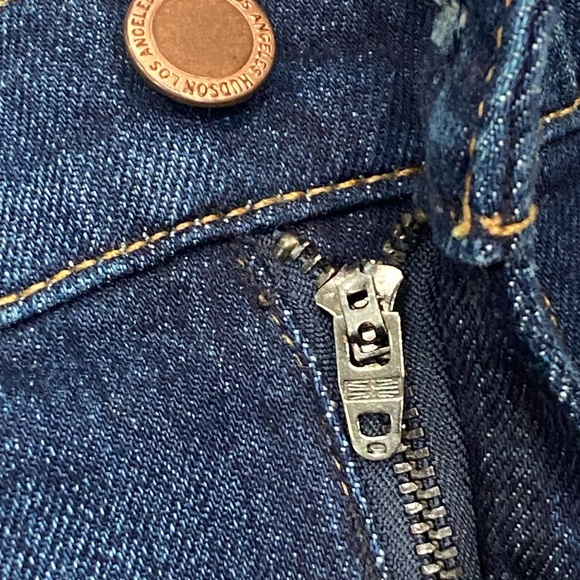 Hudson Jean Shorts Gemma Mid Rise Cut Off Womens Size 23 Dark Wash New With Tag - Picture 4 of 9